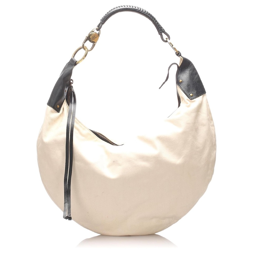 Vintage Gucci Hobo bag with a white canvas